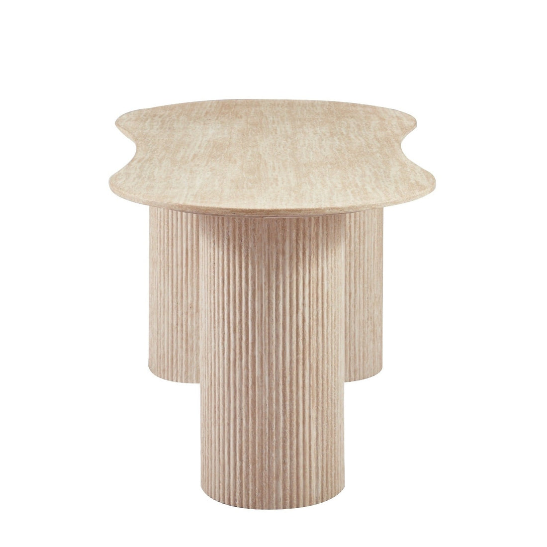 Eettafel travertine organisch