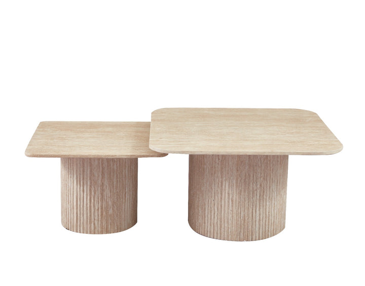 Salontafel set van 2 Travertin