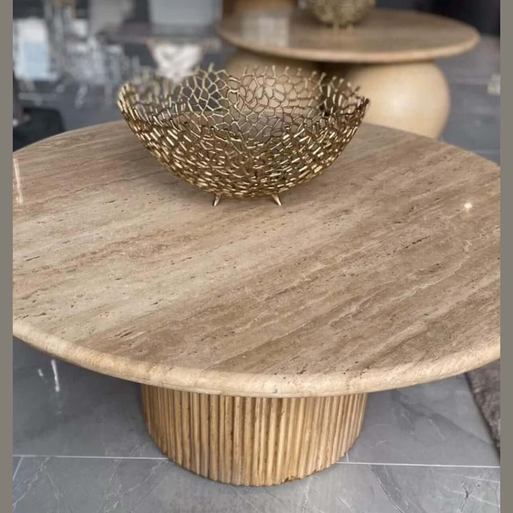 Travertin Salontafel Rond 100 CM