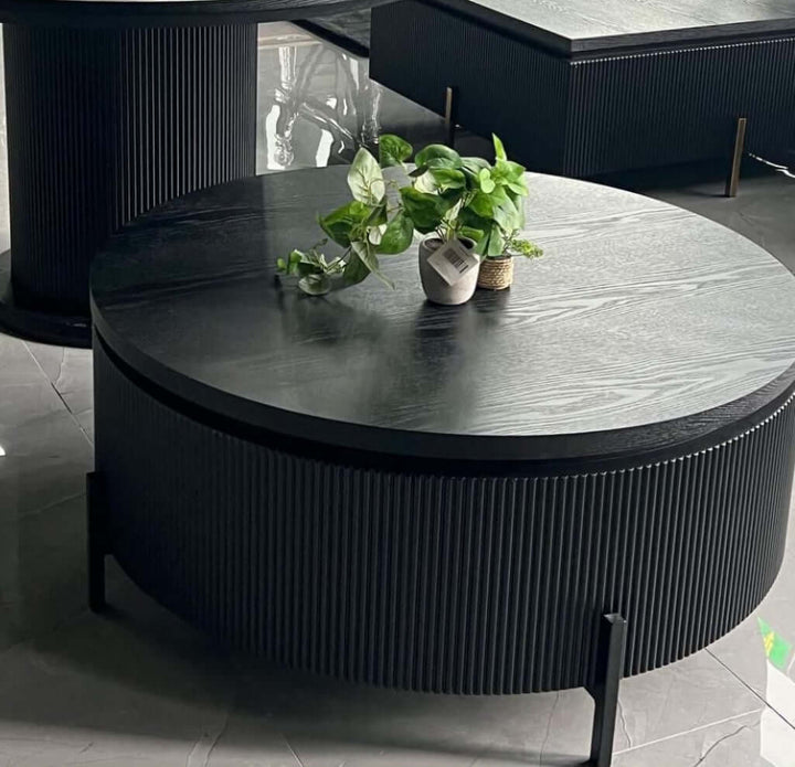 Ronde Salontafel Zwart Luno 100 CM