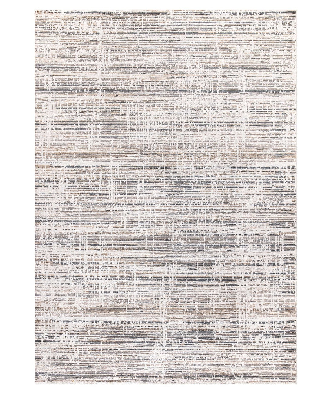 Moderne Vloerkleed met moderne lijnpatroon in beige en grijstinten - 160x230 cm - Acryl