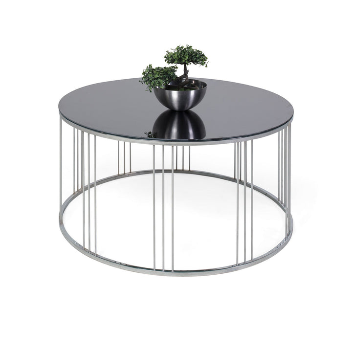 NAPOLYON Metal Salontafel Antraciet - Zilver/Chroom