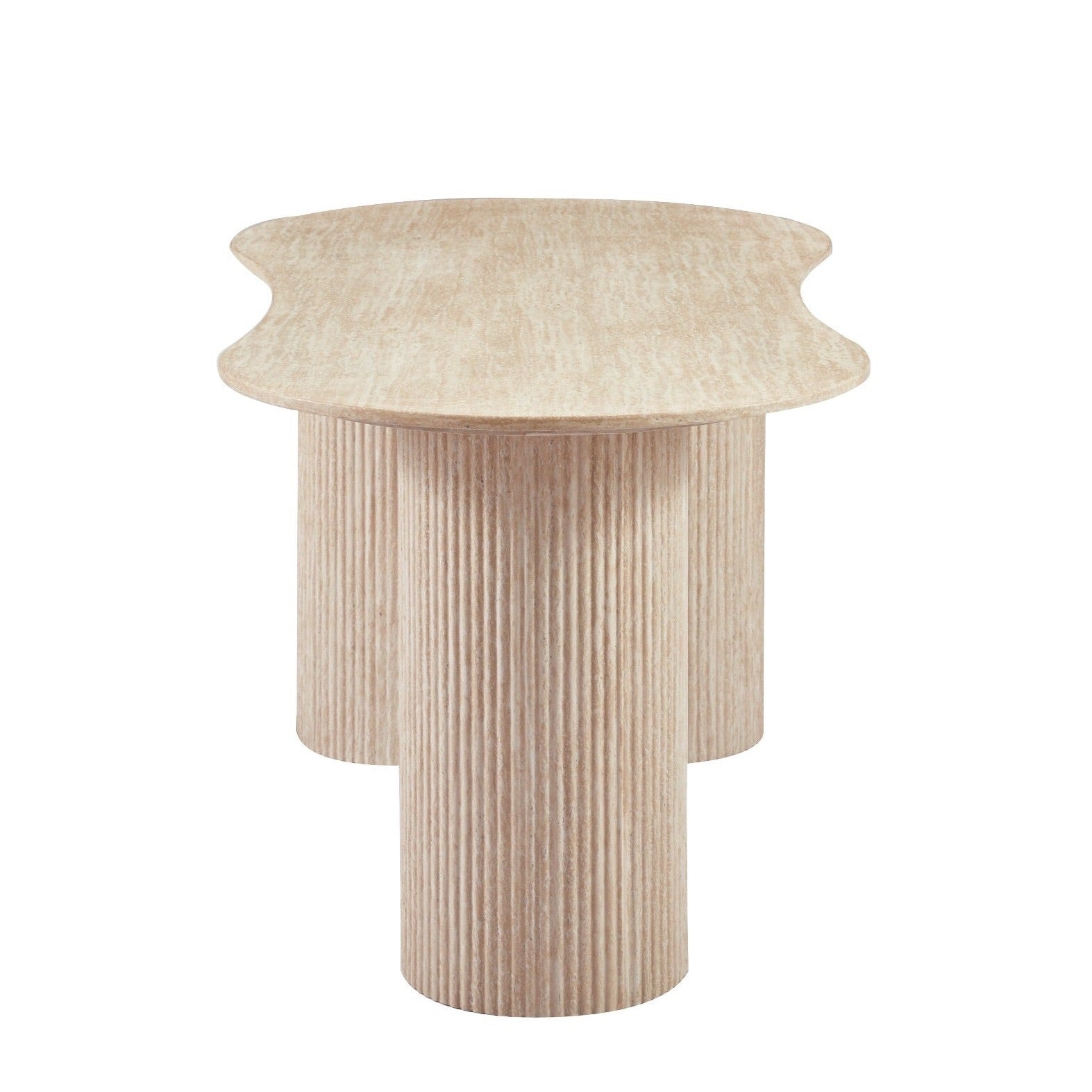 Eettafel travertine organisch