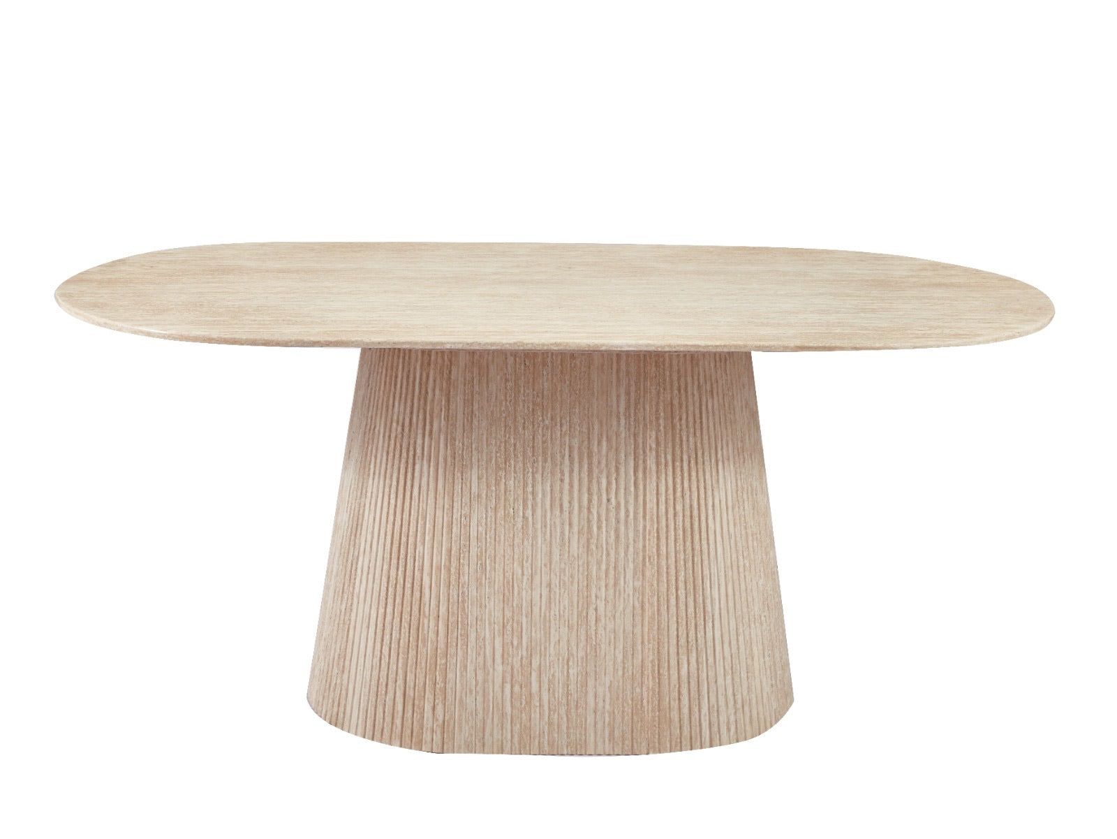 Ovale eettafel Valencia Travertine 180x90cm