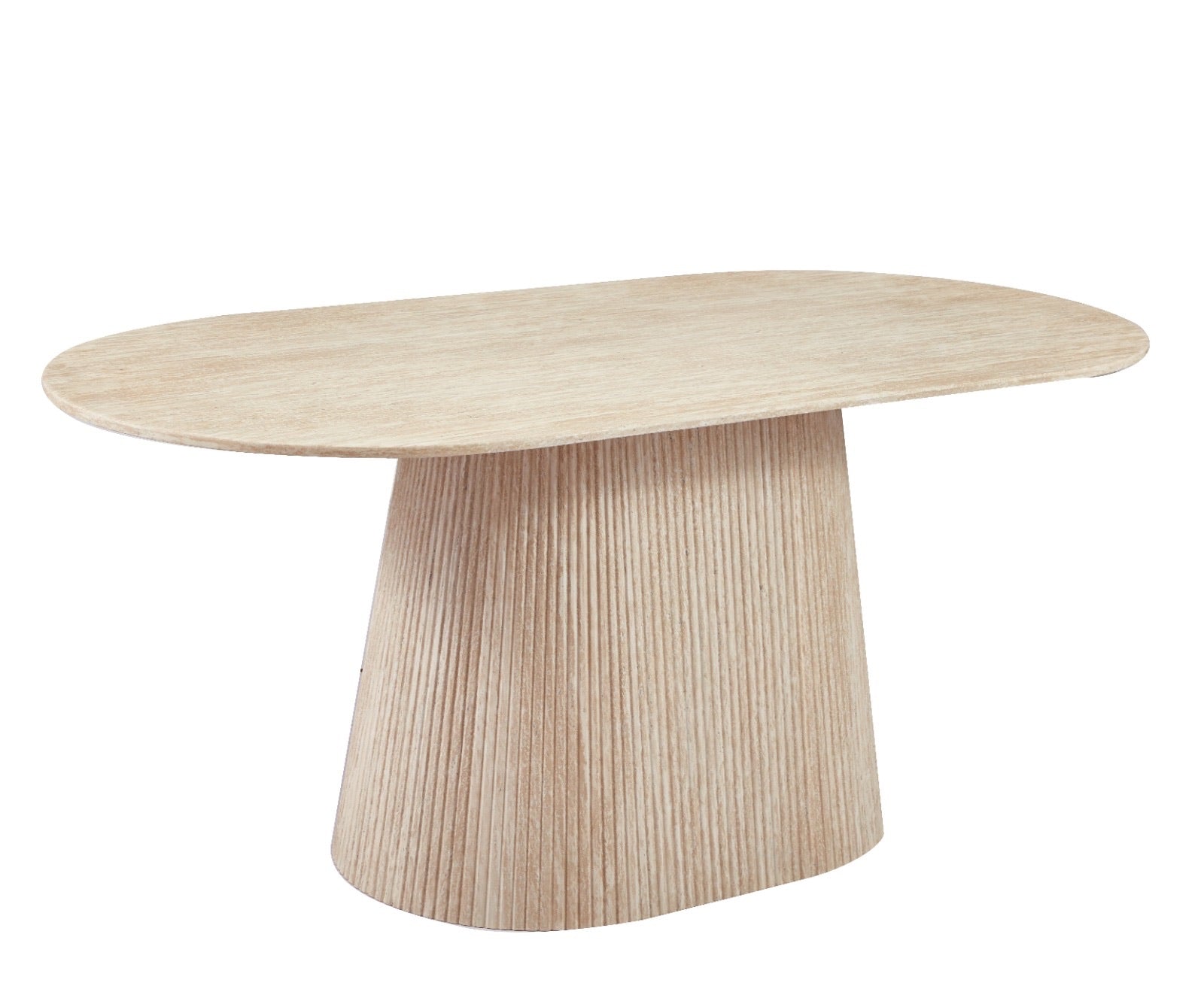 Ovale eettafel Valencia Travertine 180x90cm