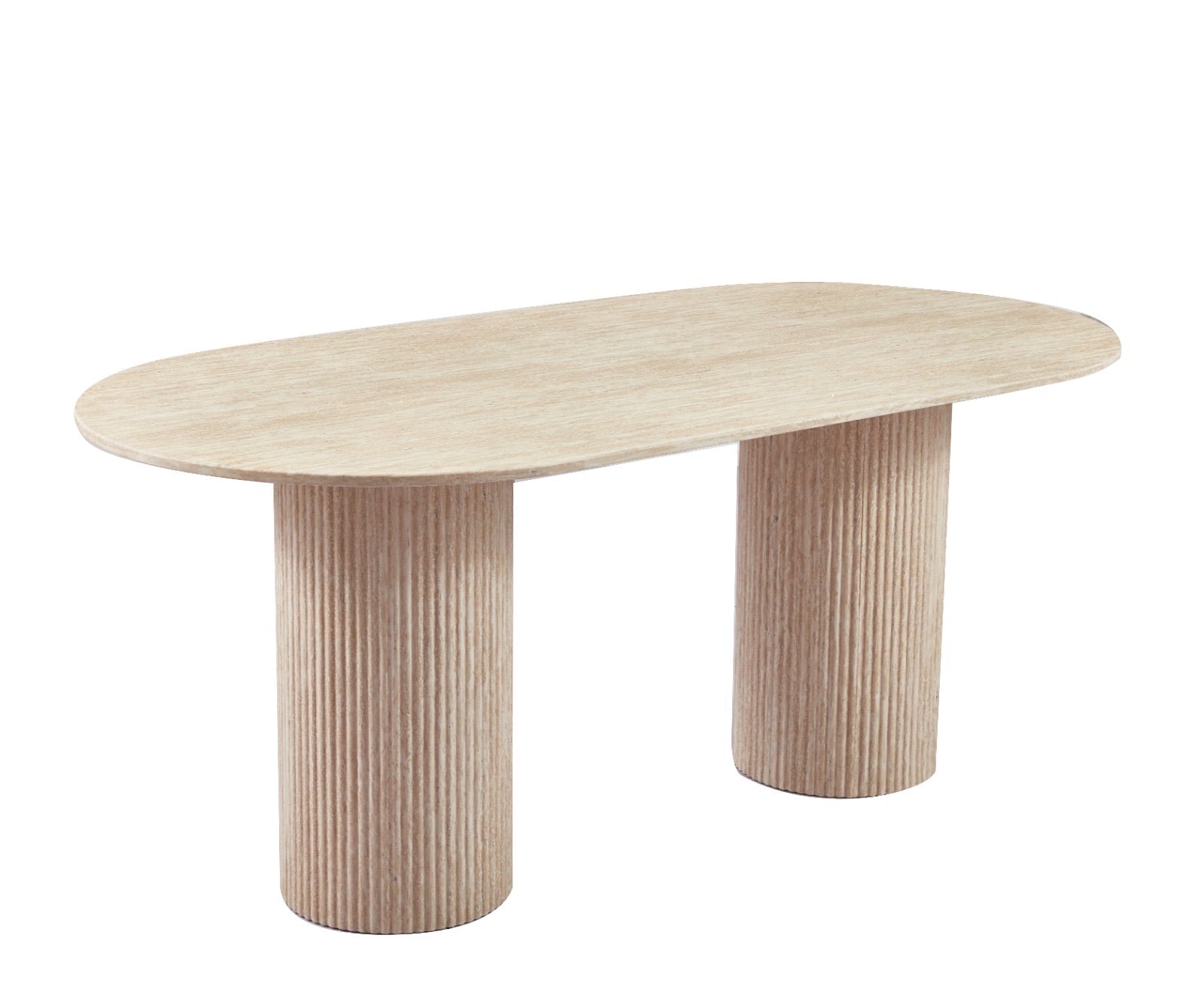 Beige Eettafel Ovaal