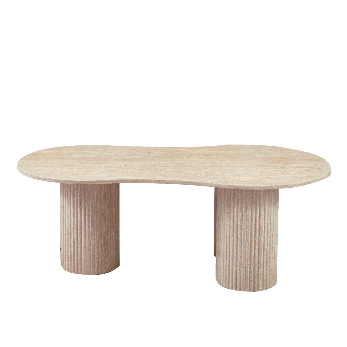 Organisch Vormgegeven Salontafel – Travertin Marmeren Blad