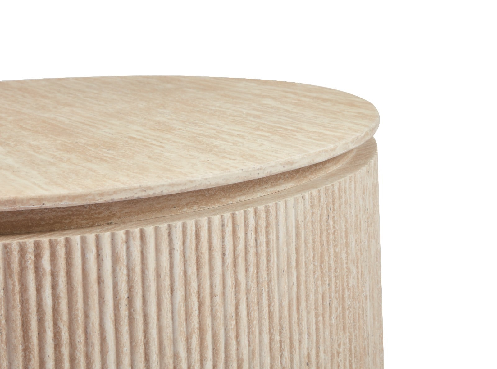 Marmeren Salontafel Rond | Travertin Look 100 CM