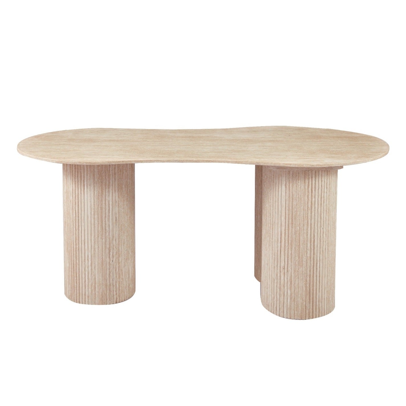 Eettafel travertine organisch