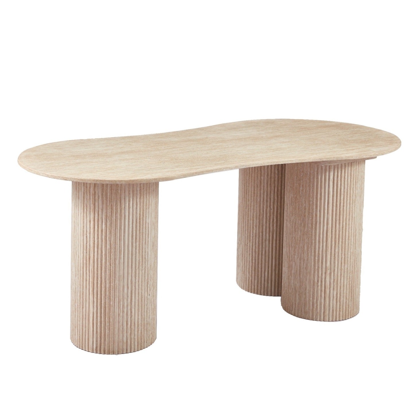 Eettafel travertine organisch