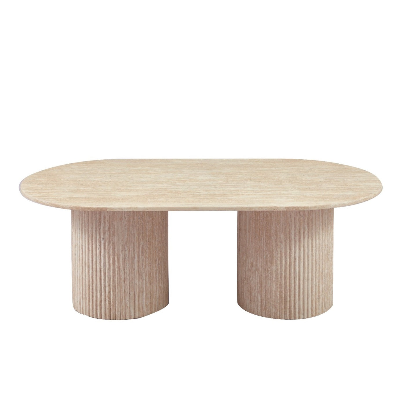 Rechthoekige Salontafel – Travertin Marmeren Blad