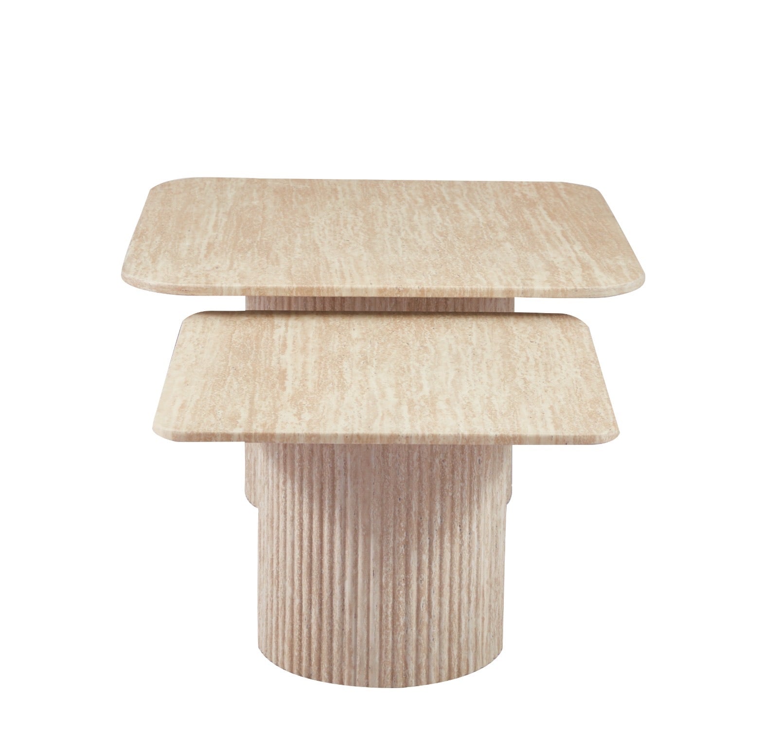 Salontafel set van 2 Travertin