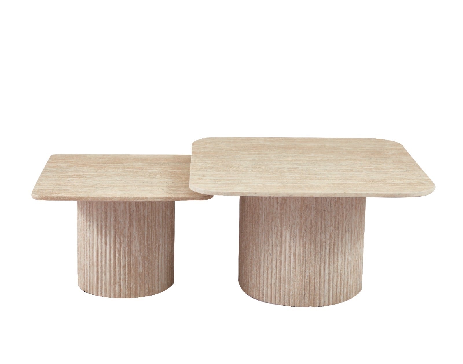 Salontafel set van 2 Travertin