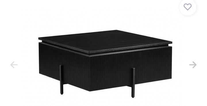 Salontafel Nova Zwart Vierkant Eiken 100 x 100