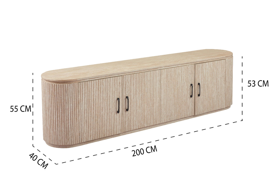 TV Meubel Travertine 200cm