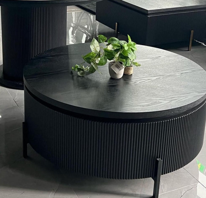 Ronde Salontafel Zwart Luno 100 CM