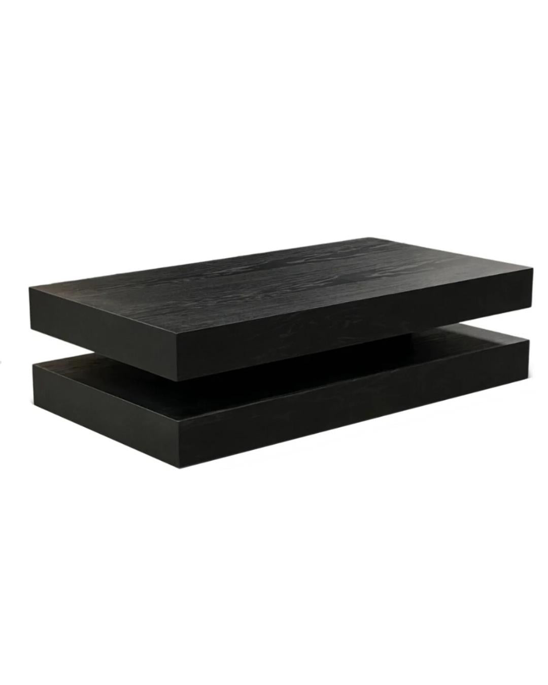 Salontafel Zwart Rechthoek Levante 130 x 70 CM