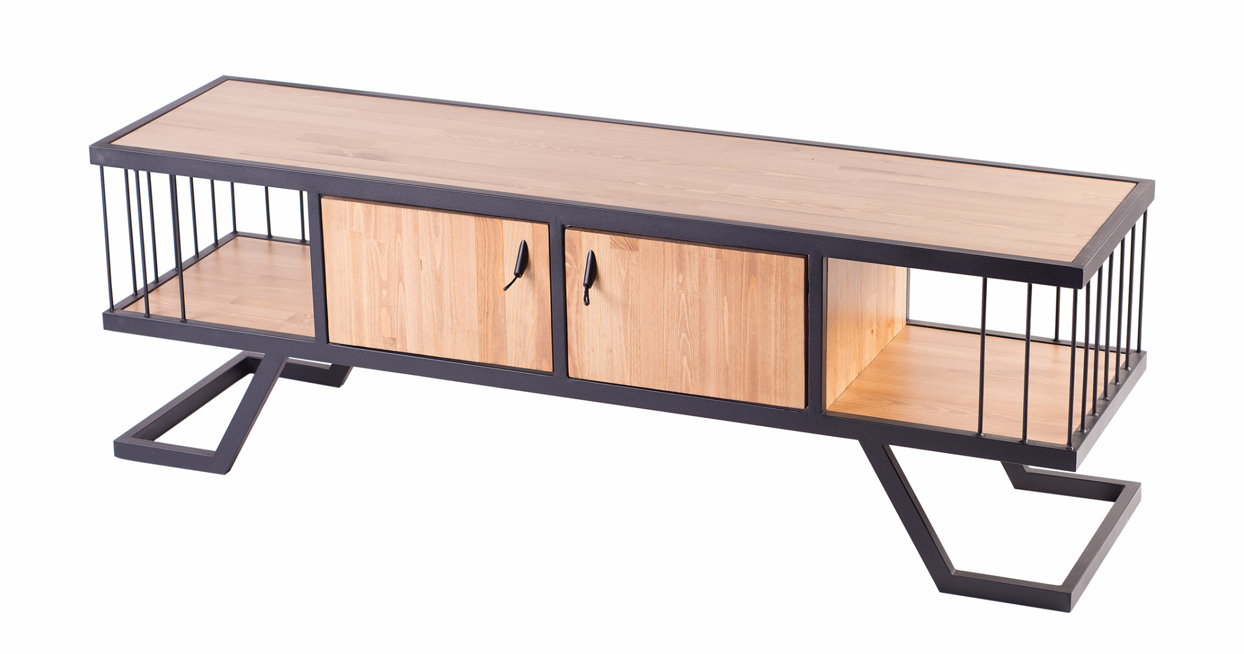 TV-Meubel – MDF Planken – Metalen Frame