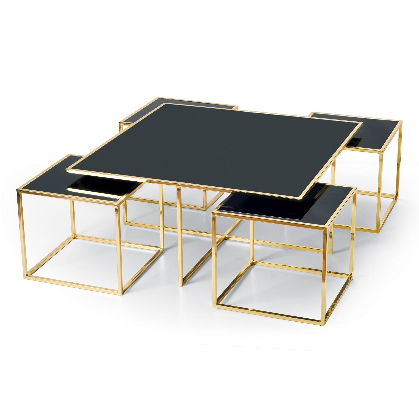 Ronde Salontafel – Glazen Blad – Metalen Onderstel