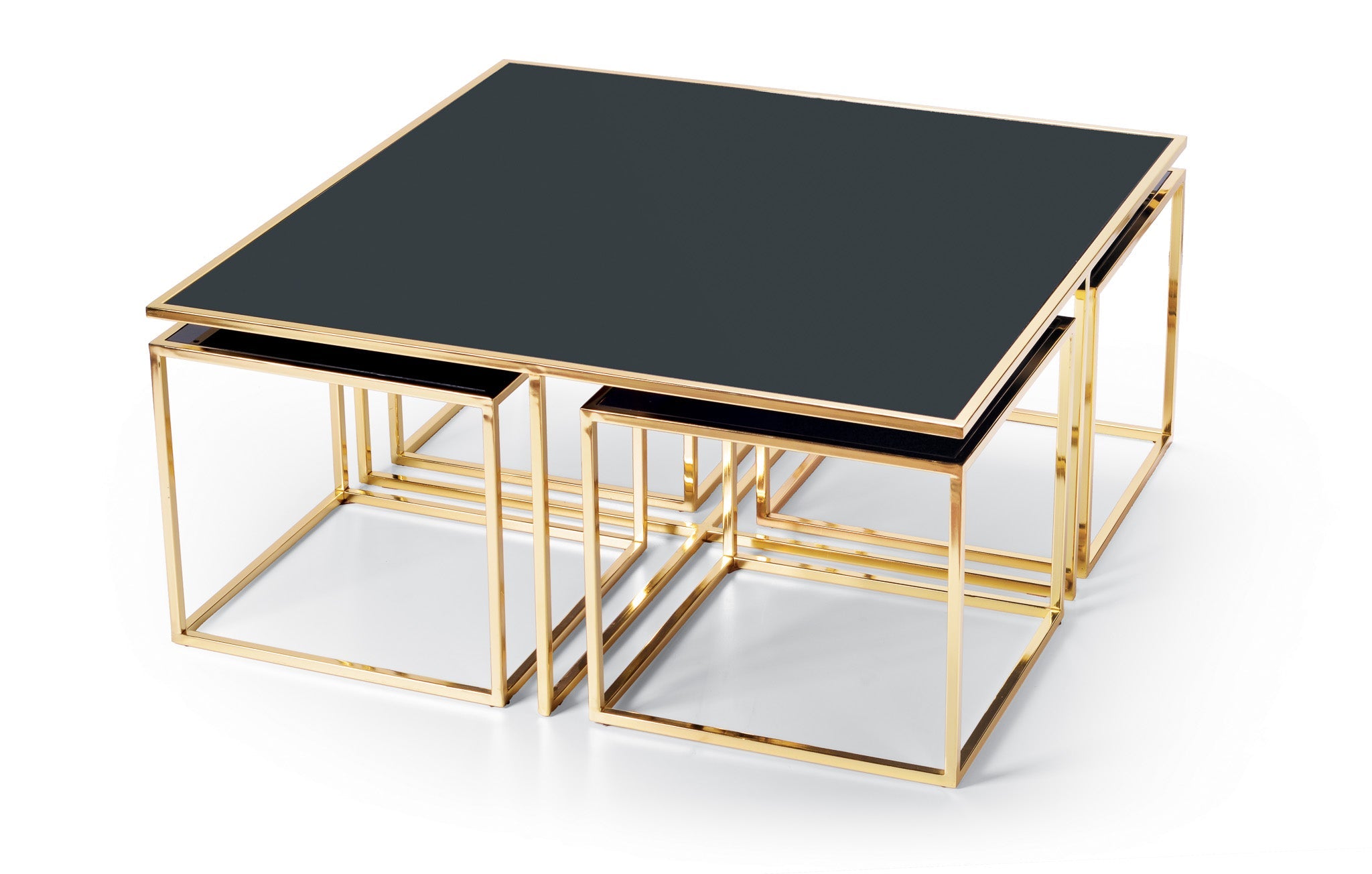 ALINDA Metal Salontafel Zwart - Goud - ultraluxuryliving