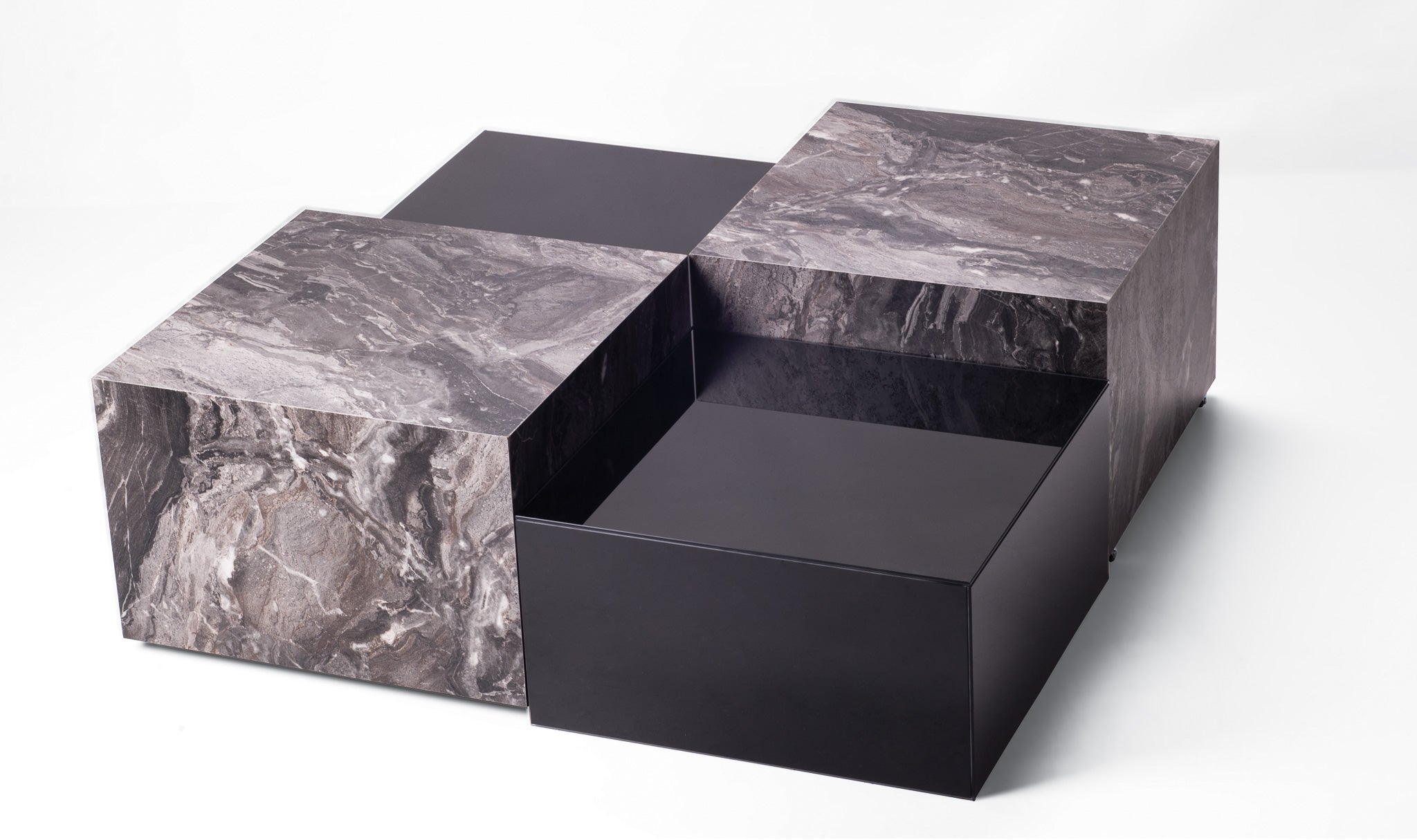 IGOR WOODEN salontafel Marmer - Zwart