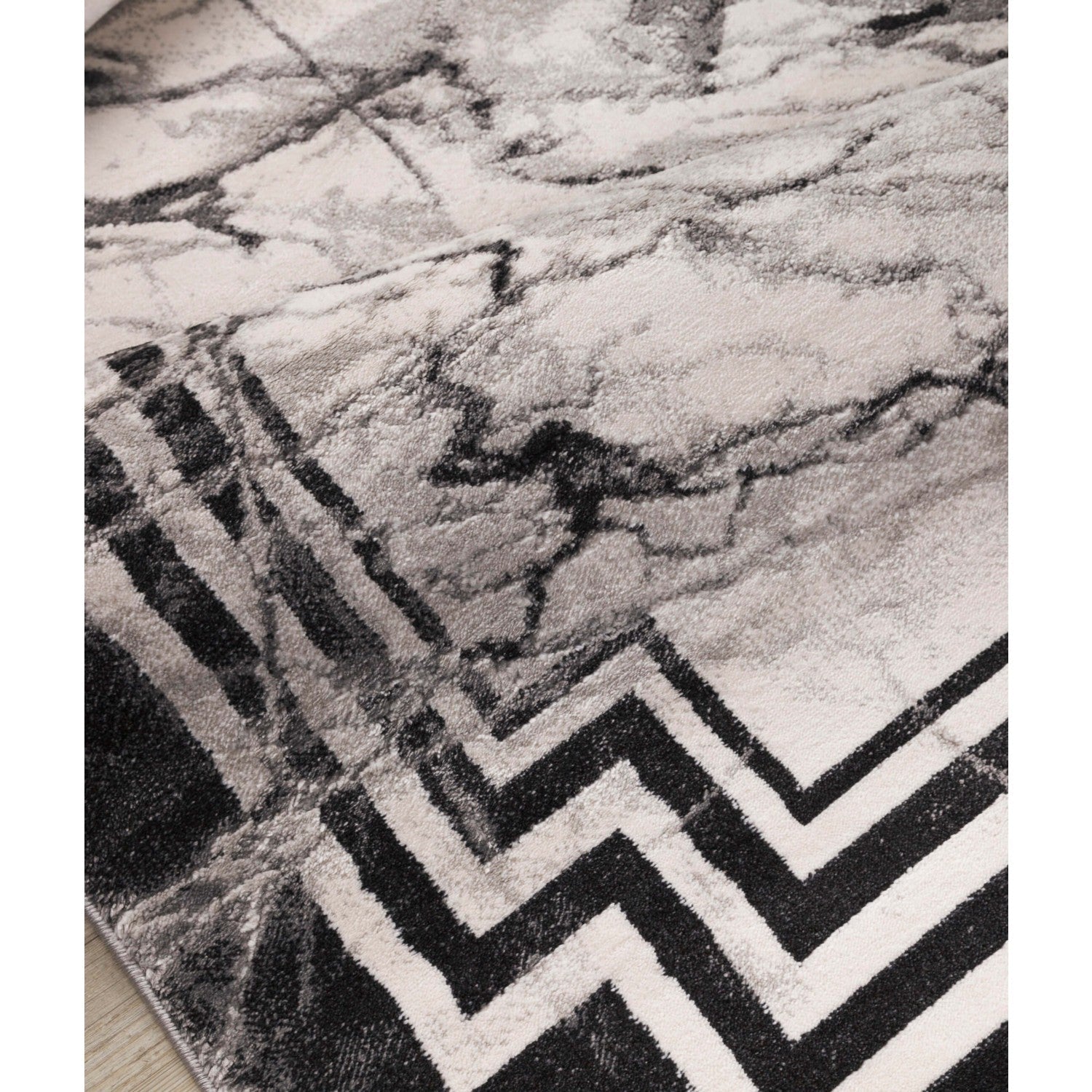 Luxe Marmerlook Vloerkleed - 160x230 cm - Polypropyleen en Polyester