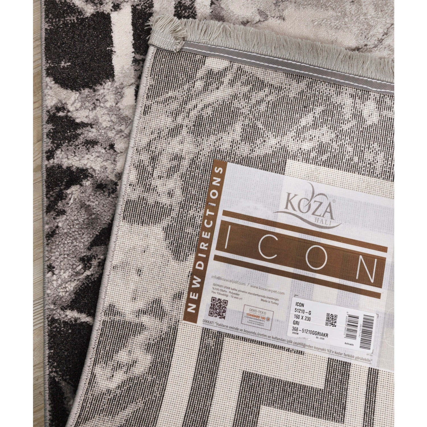 Luxe Marmerlook Vloerkleed - 160x230 cm - Polypropyleen en Polyester