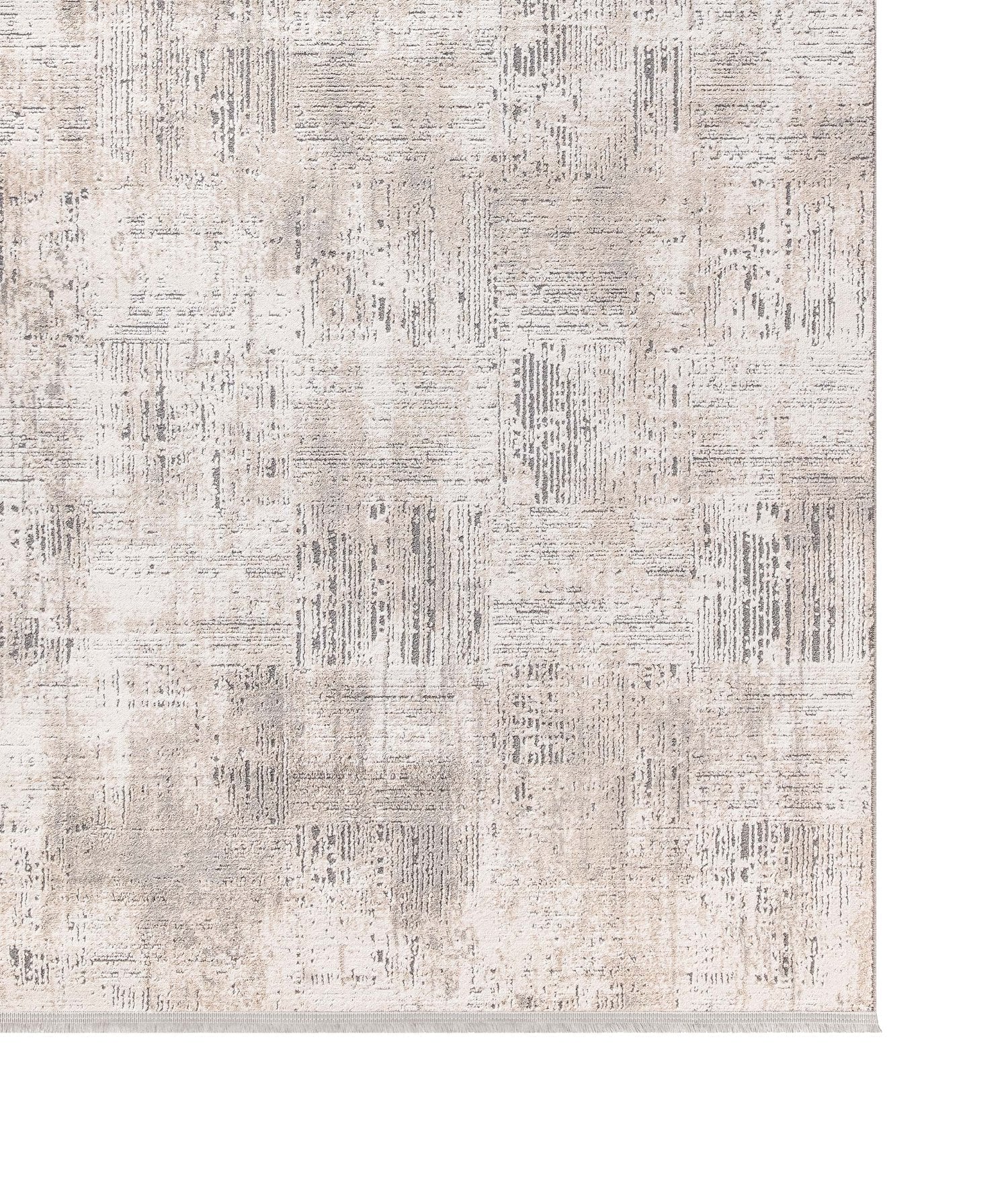 Stijlvol katoenen vloerkleed met subtiele textuur in neutrale tinten - 160x230 cm