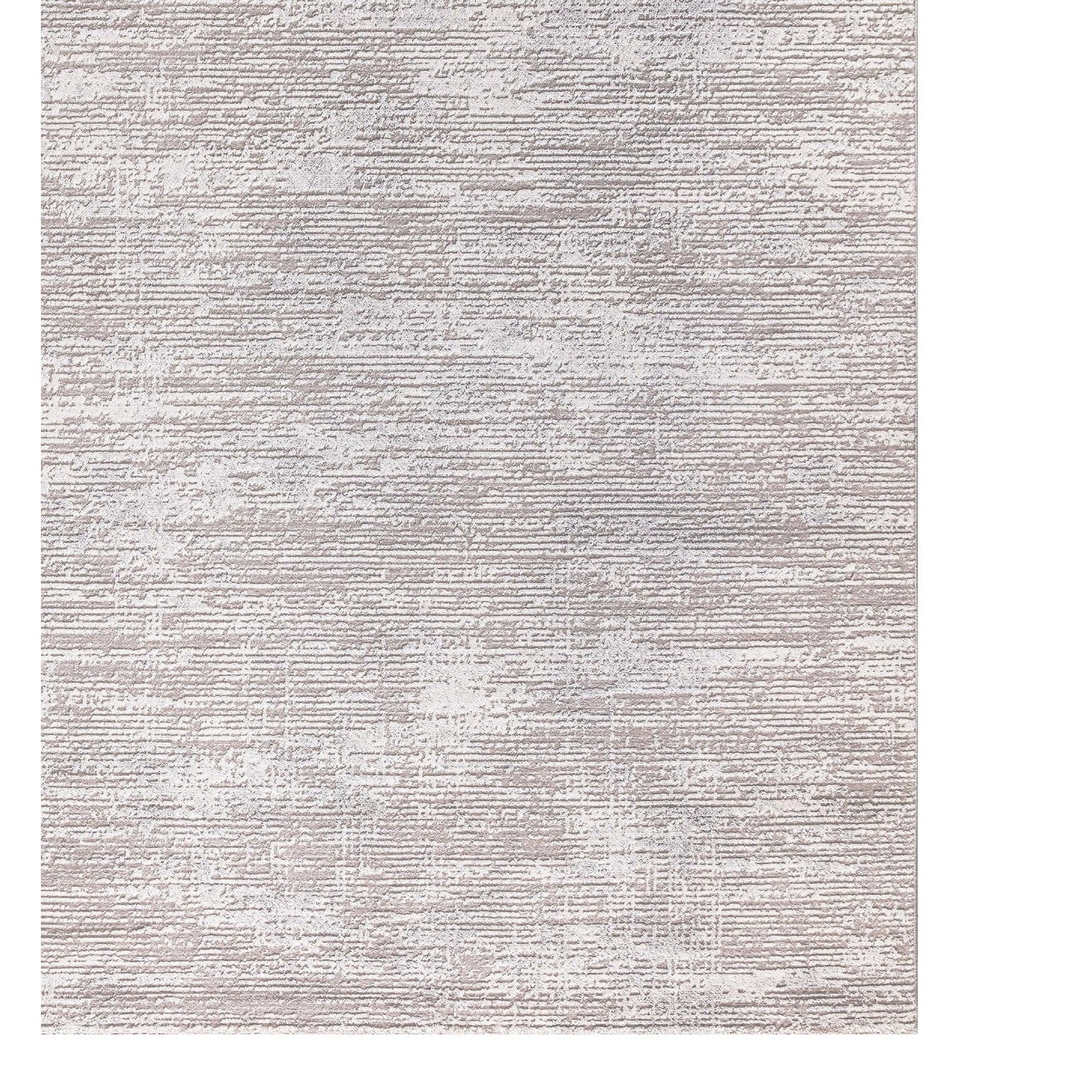 Moderne Vloerkleed met subtiele lijntextuur in beige - 160x230 cm - Acryl