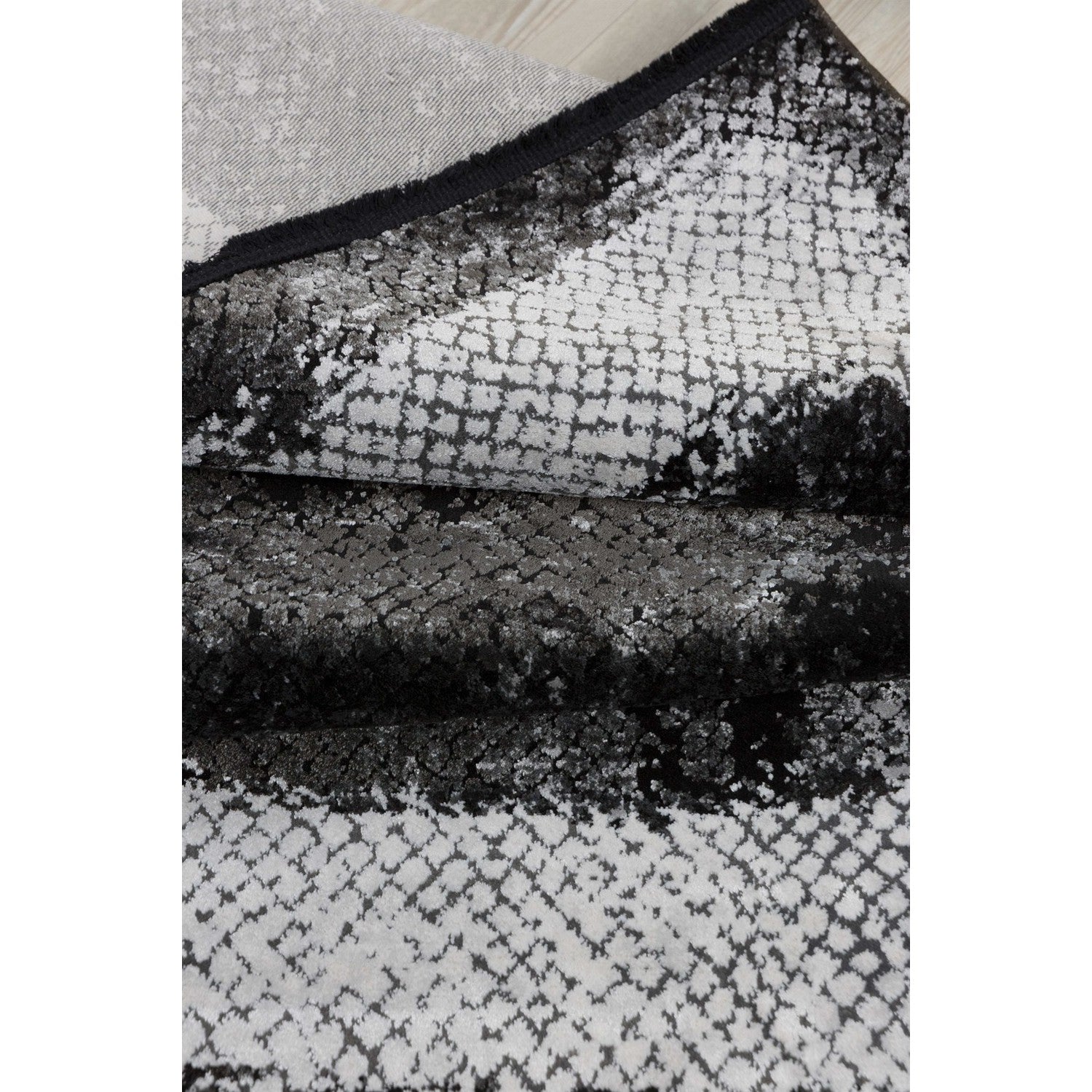 Donker Modern Vloerkleed - 160x230 cm - Polypropyleen en Polyester