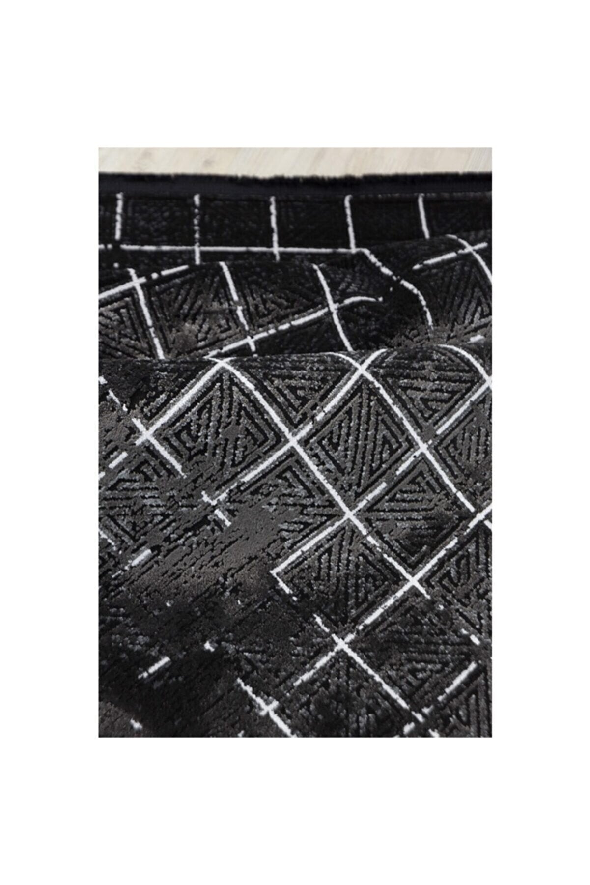 Donker Geruit Vloerkleed - 160x230 cm - Polypropyleen en Polyester