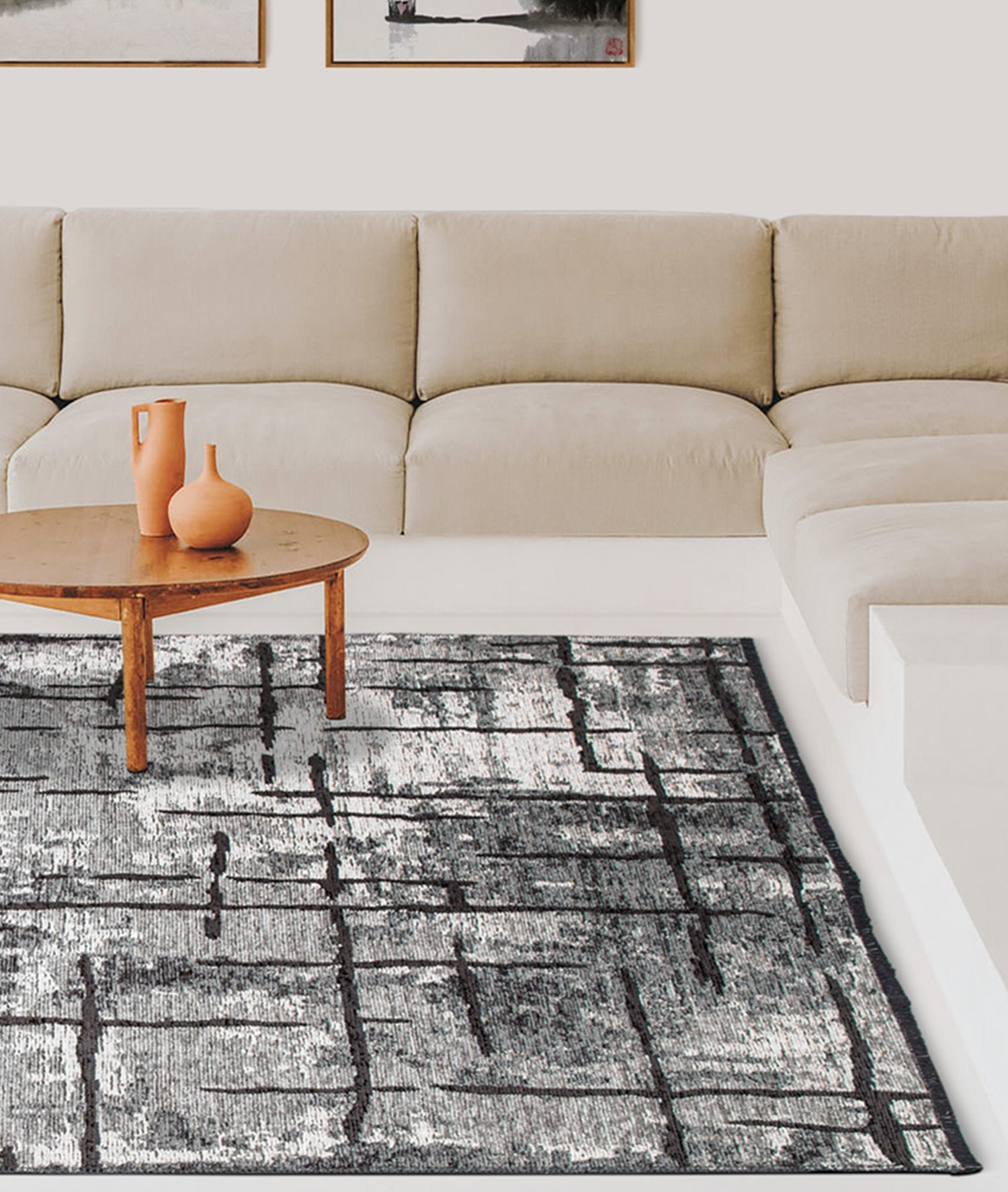 Modern Grijs Vloerkleed 160x230 cm - Polyester Chenille