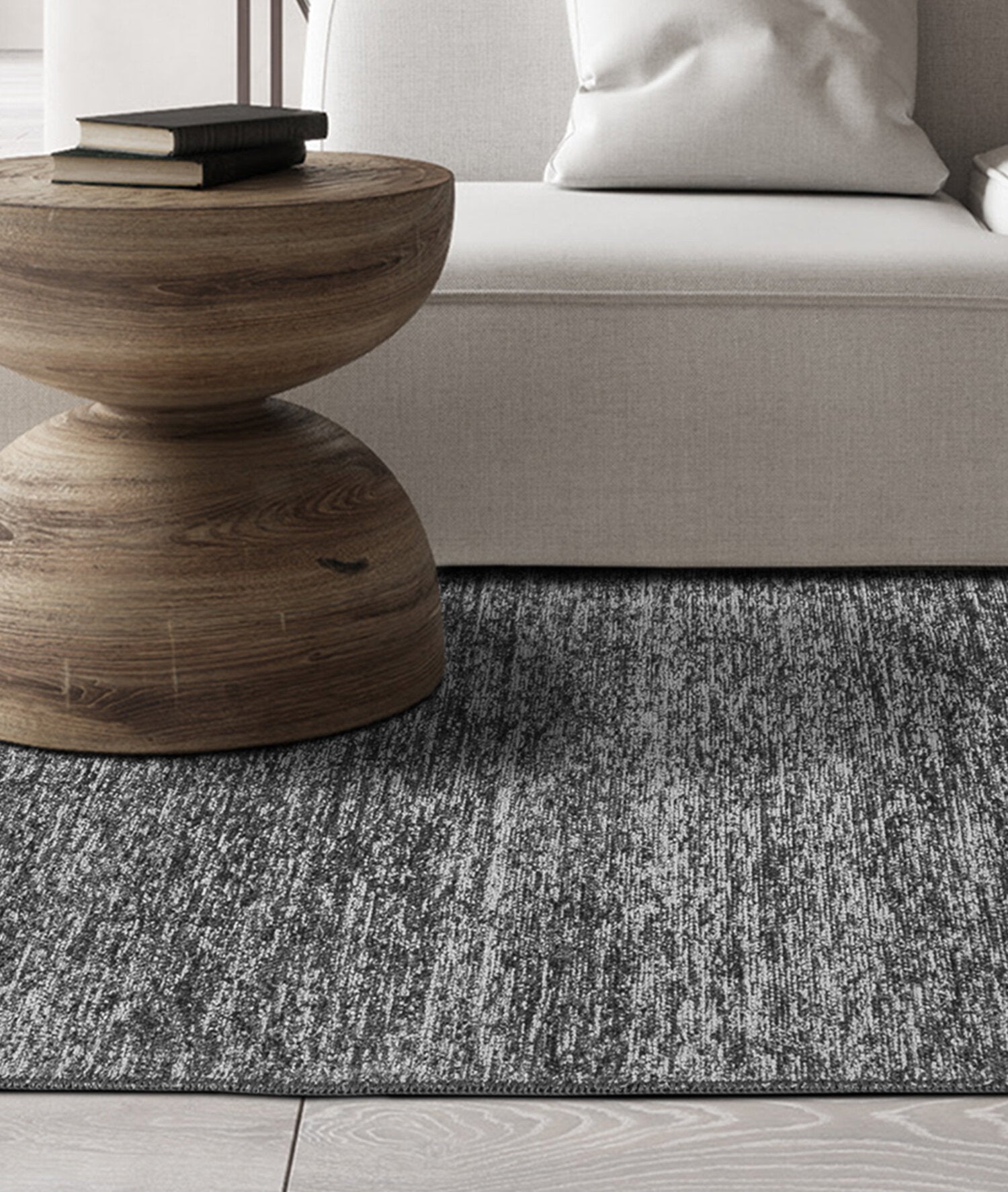 Zwart-Grijs Vloerkleed 160x230 cm - Polypropyleen en Polyester