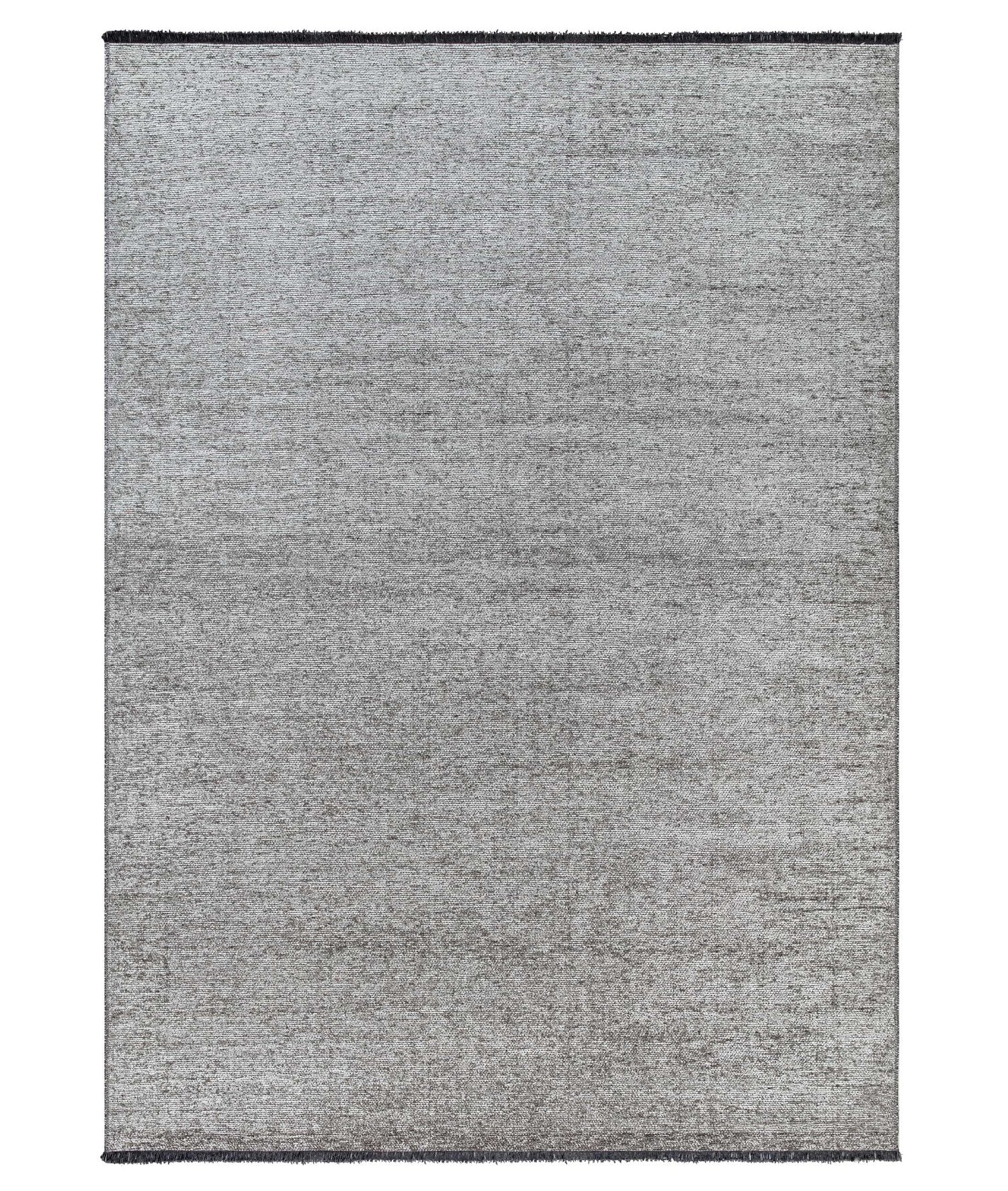 Zwart-Grijs Vloerkleed 160x230 cm - Polypropyleen en Polyester