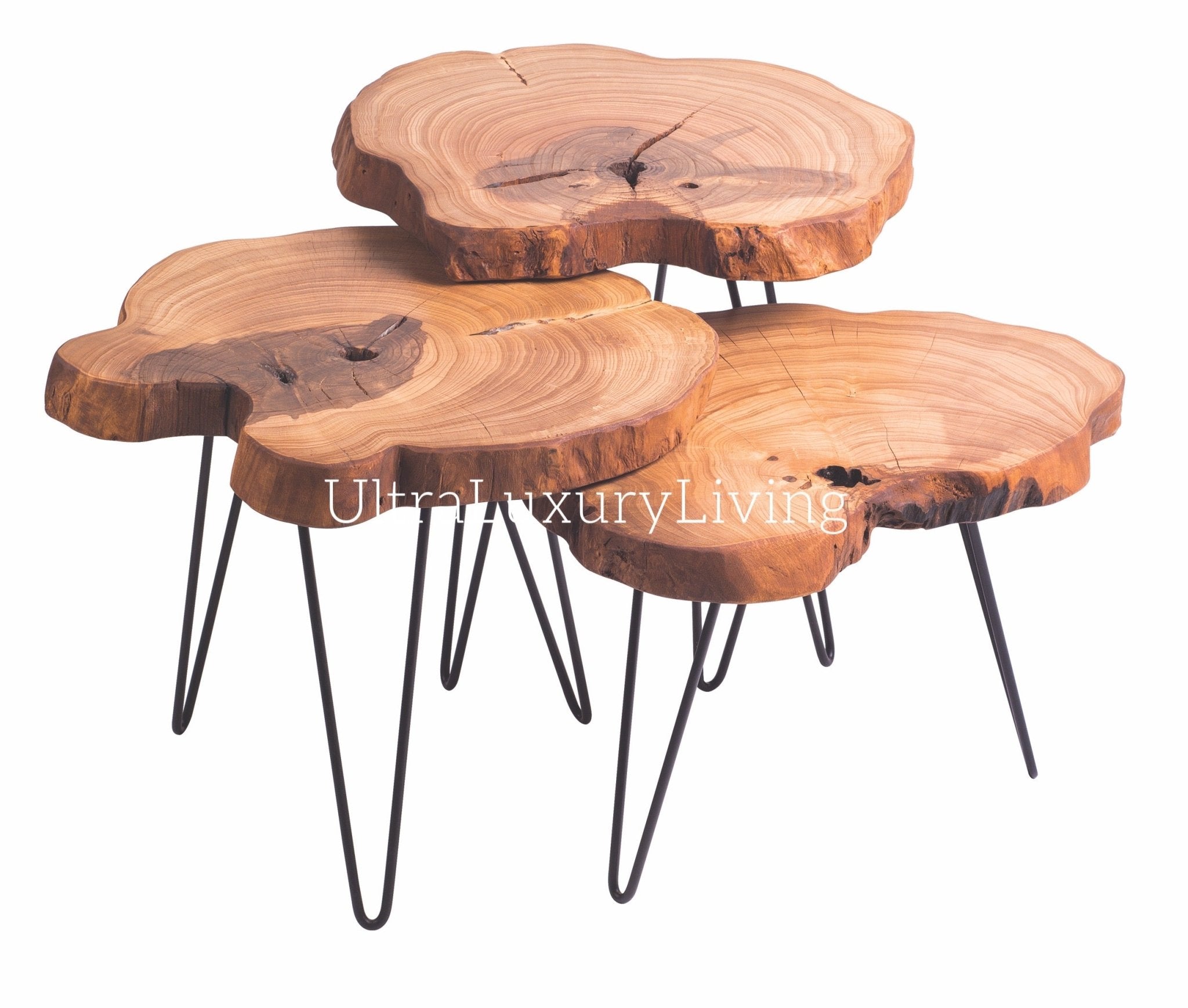 MILL Wooden Bijzettafel - Set van 3 - ultraluxuryliving