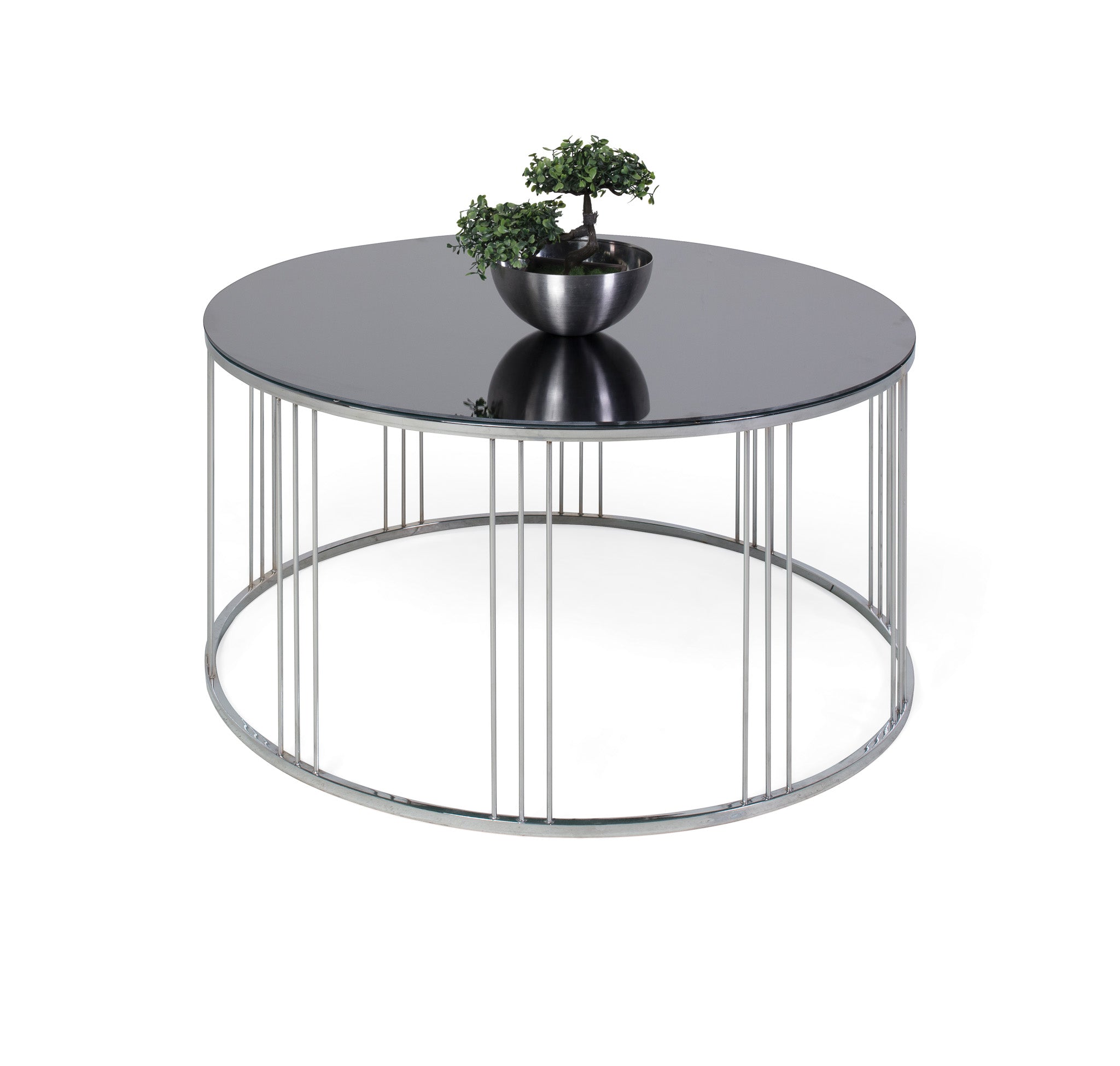 NAPOLYON Metal Salontafel Antraciet - Zilver/Chroom - ultraluxuryliving