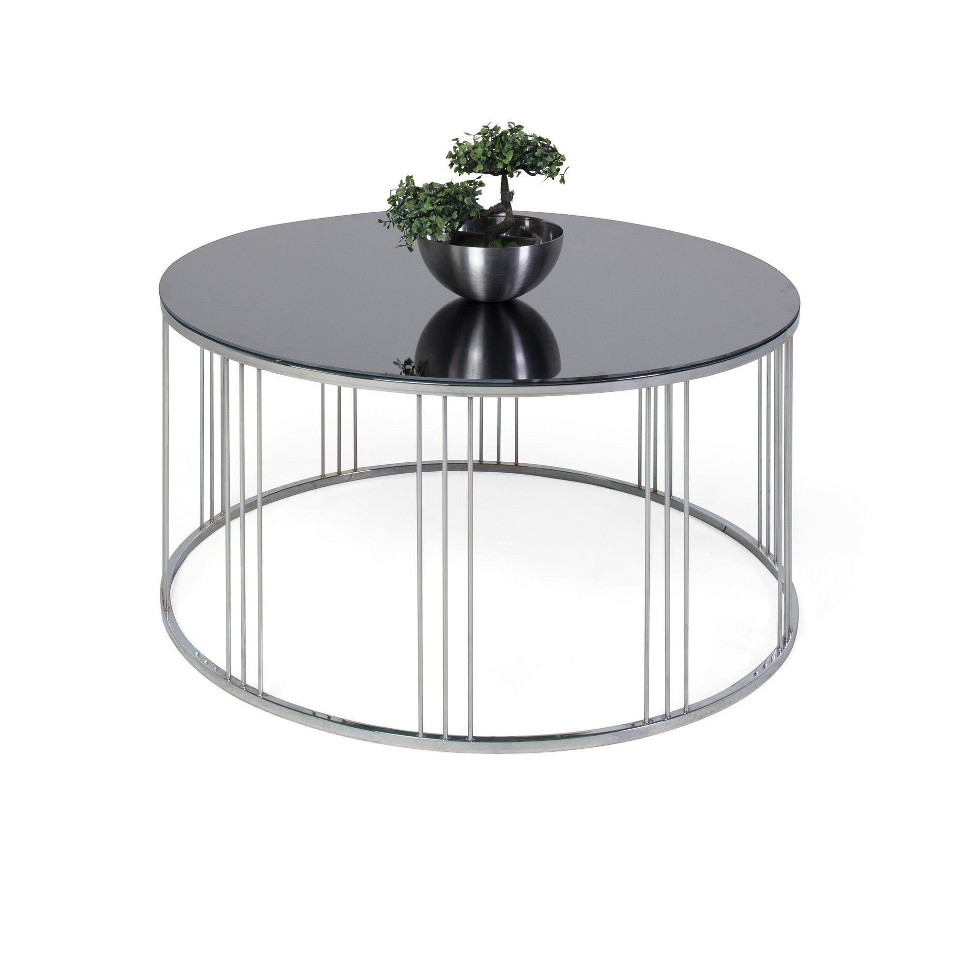 NAPOLYON Metal Salontafel Antraciet - Zilver/Chroom