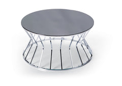 OZIGO Metal Salontafel Antraciet - Zilver/Chroom - ultraluxuryliving