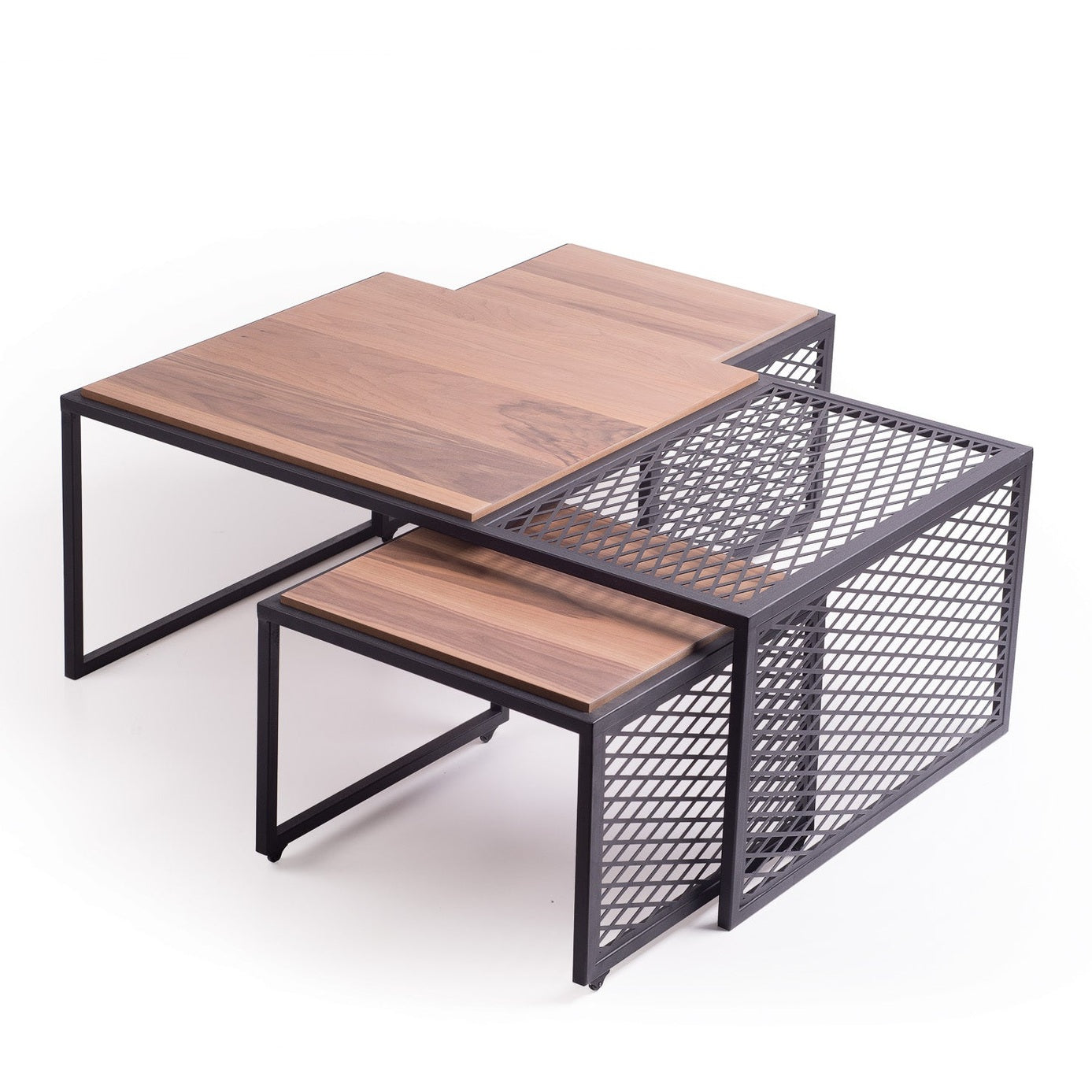 Set van 3 Salontafels – Houten Blad